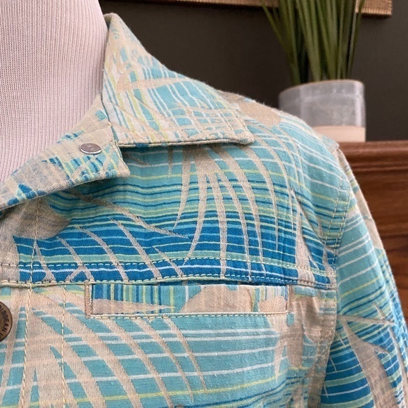 Caribbean Joe Floral Tropical Jacket Sz. M - Picture 4 of 14